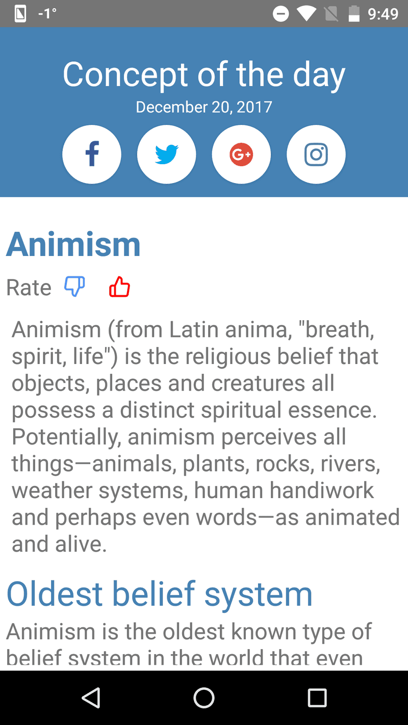 The Daily Concept - animism