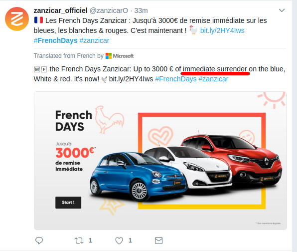 French Days Immediate Surrender
