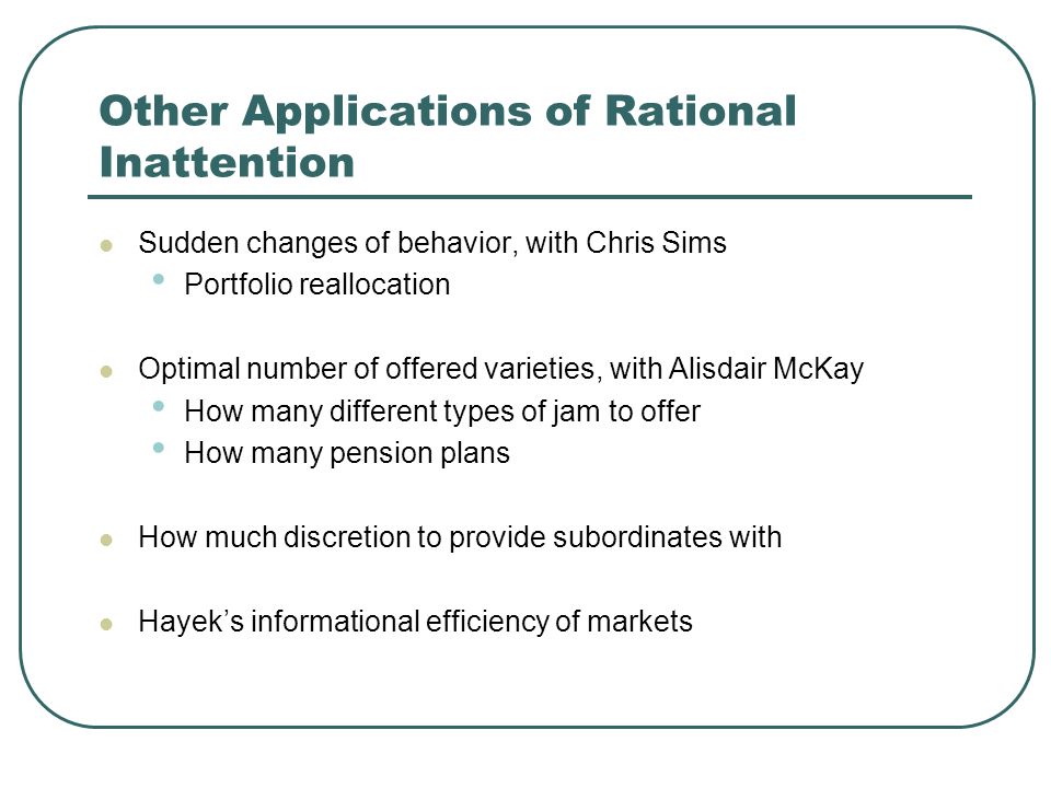 Rational Inattention 